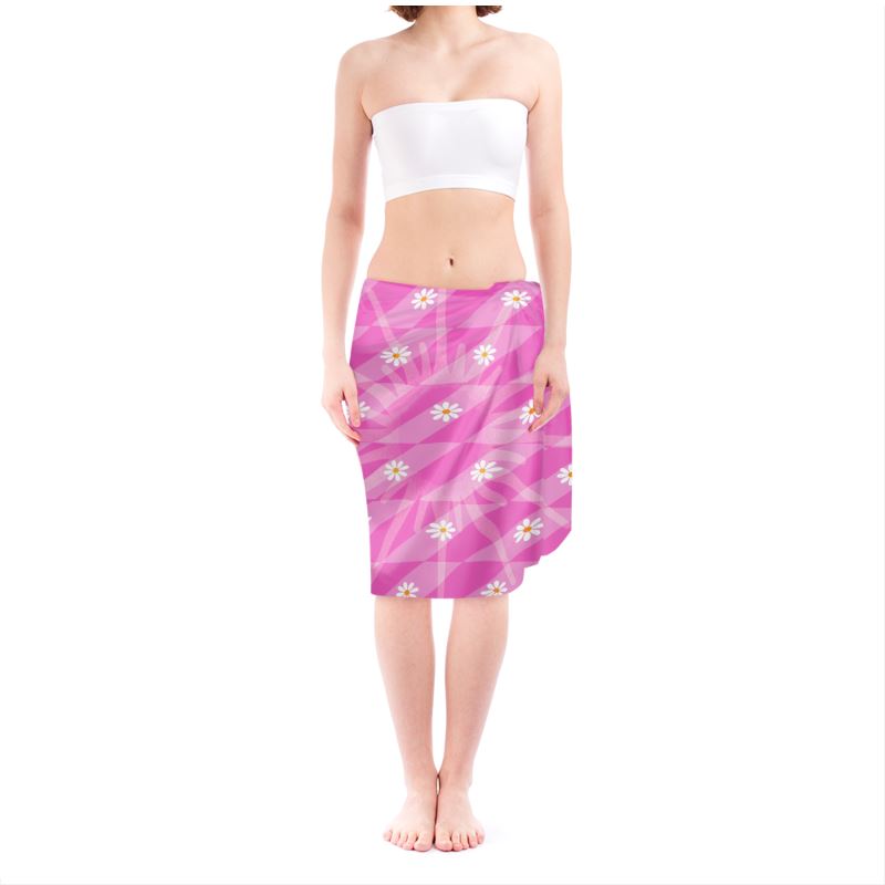 Sarong floral chess print