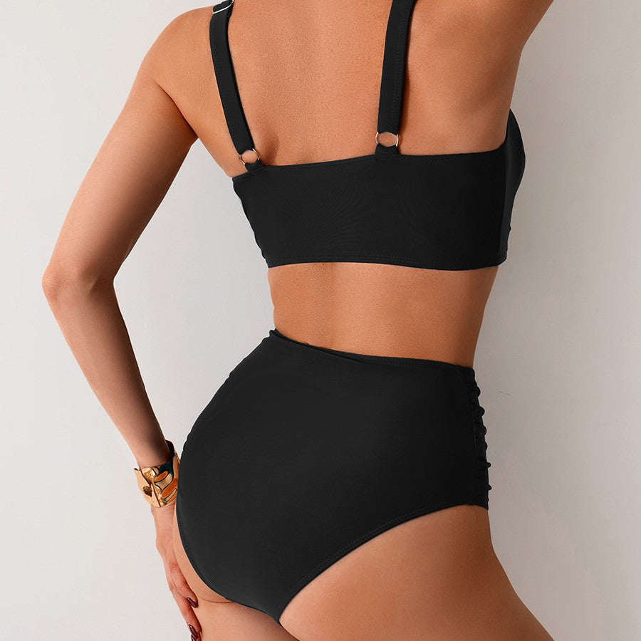 Women's Sexy High Waist Split Swimsuit – Stylish, Flattering Swimwear for Women