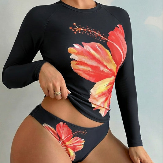 Floral Competition Swimsuit – Stylish Swimwear for Beach Vacations and Competitive Swimming