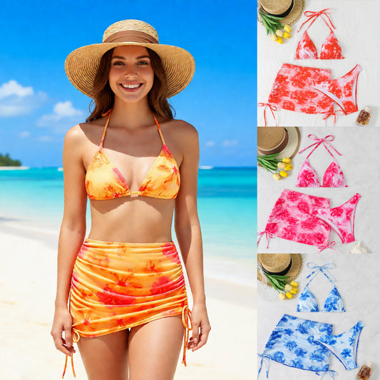 Women's Two-Piece Bikini and Three-Piece Swimwear Set – Stylish Beach Vacation Swimsuit for Women
