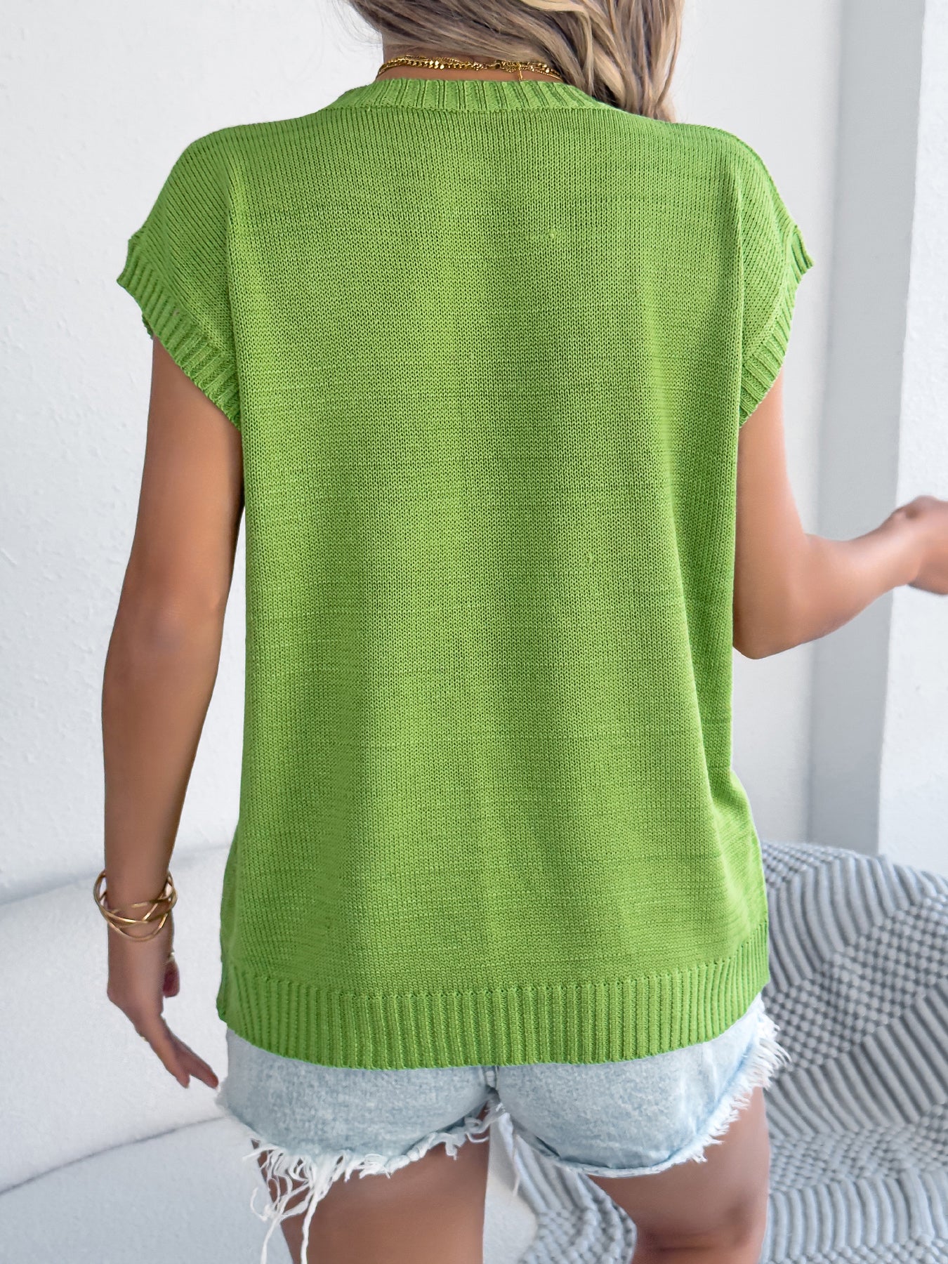 Women  Floral Casual Batwing Sleeve Loose Knit Vacation Top