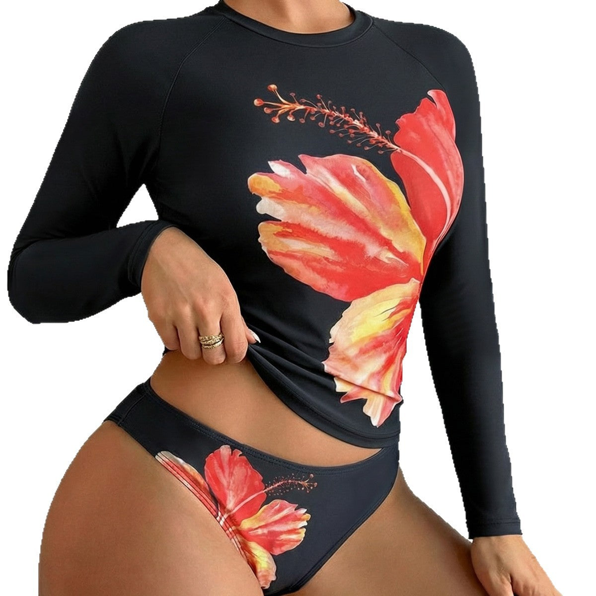 Floral Competition Swimsuit – Stylish Swimwear for Beach Vacations and Competitive Swimming